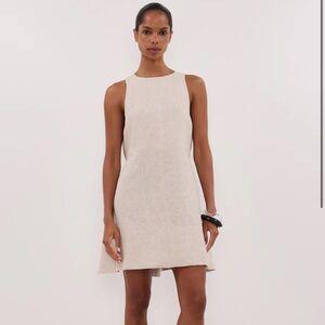 NWT DISSH Isabelle Natural Mini Linen Dress